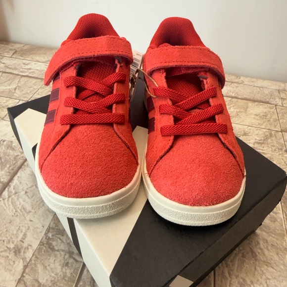 adidas Kids Red Sneakers - Picture 2 of 13
